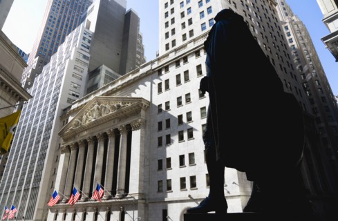 USA, New York, New York City, Manhattan  The New York Stock Exchange building in Broad Street