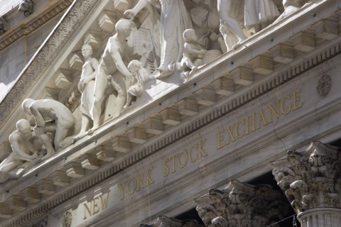 USA, New York, New York City, Manhattan  The New York Stock Exchange building in Broad Street