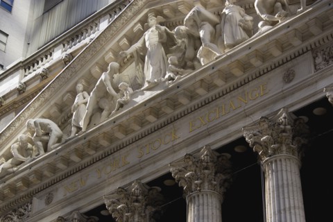 USA, New York, New York City, Manhattan  The New York Stock Exchange building in Broad Street