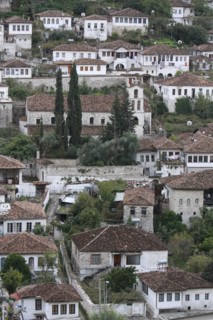 Albania, Berat, Ottoman houses in the old town