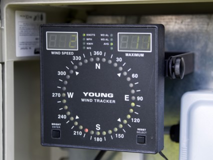Climate, Weather, Measurements, Tracker digital display for wind speed direction monitor at Bognor