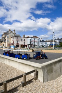 England, West Sussex, Bognor Regis, The Chugger road Train on the Esplanade with sightseeing