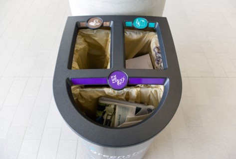 Ireland, County Dublin, Dublin City, Ballsbridge  Lansdowne Road  Aviva Stadium Waste bin with