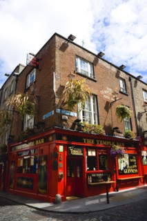 Ireland, County Dublin, Dublin City, Temple Bar traditional Irish public house on street corner