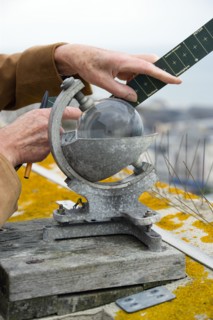 Climate, Weather, Measurements, CampbellStokes sunshine recorder or Stokes sphere on the top of the