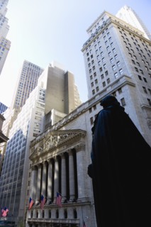 USA, New York, New York City, Manhattan  The New York Stock Exchange building in Broad Street