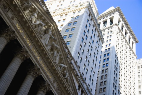 USA, New York, New York City, Manhattan  The New York Stock Exchange building in Broad Street