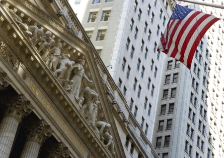 USA, New York, New York City, Manhattan  The New York Stock Exchange building in Broad Street