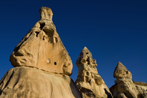 Pigeon Valley. Fairy Chimney rock formations with dovecotes. Pigeon droppings are used as a
