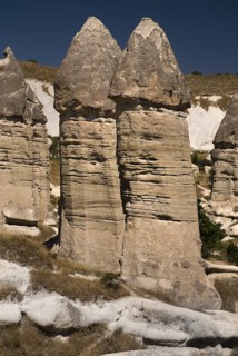 Love Valley.Phallic shaped fairy chimney rock formations in popular valley outside Goreme. Photo: