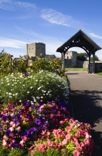 Portchester Castle. The 12th Century Norman tower and 14th Century Keep in the old Roman 3rd
