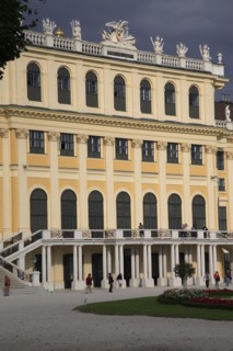 Schonnbrunn Palace part view of exterior facade. Photo : Bennett Dean