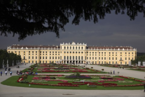 Schonnbrunn Palace. Exterior facade and formal gardens. Photo: Bennett Dean