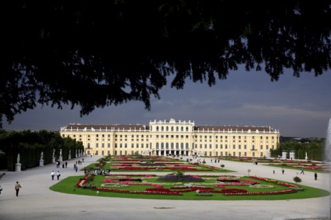 Schonnbrunn Palace. Exterior facade and formal gardens. Photo: Bennett Dean