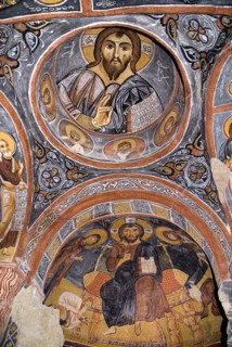 Open Air Museum. The Dark Church or Karanlik Kilise so named because it had few windows. Detail of