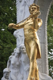 Statue of Johann Strauss in the Stadt Park. Photo: Bennett Dean