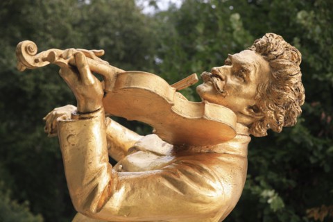 Statue of Johann Strauss in the Stadt Park. Photo: Bennett Dean