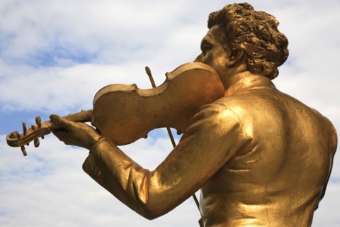 Statue of Johann Strauss in the Stadt Park. Photo: Bennett Dean