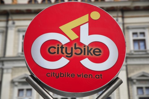 Sign at a bicycle hire point. Photo: Bennett Dean