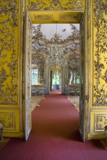 Nymphenburg Palace. Amalienburg The Hall of Mirrors interior of hunting lodge created for Electress