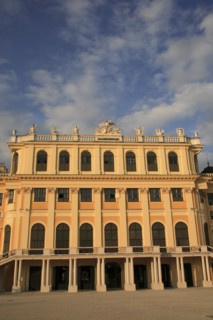 Schonnbrunn Palace. Part view of exterior facade. Photo : Bennett Dean