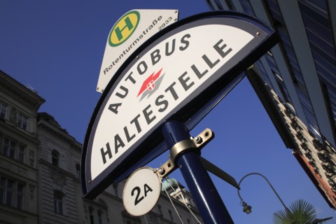 Rotenturm Strasse bus stop. Photo: Bennett Dean