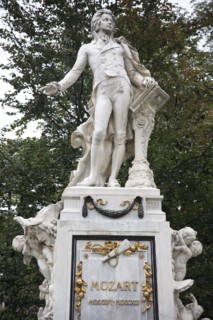 Statue of Mozart in the Burggarten. Photo: Bennett Dean