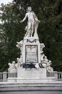 Statue of Mozart in the Burggarten. Photo: Bennett Dean