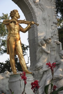 Statue of Johann Strauss in the Stadt Park. Photo: Bennett Dean