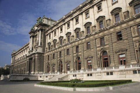 Neue Hofburg palace. Angled view of exterior. Photo : Bennett Dean