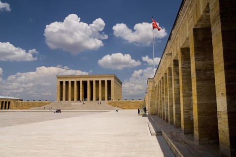 Mausoleum of Mustafa Kemal Ataturk founder of the modern Turkish Republic and president in 1923.