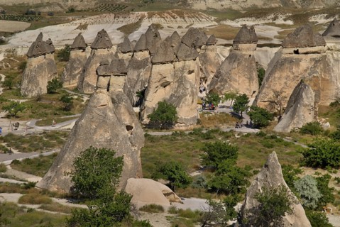 Pasabag. Volcanic tufa landscape with multiple group of fairy chimney rock formations. Photo: Hugh