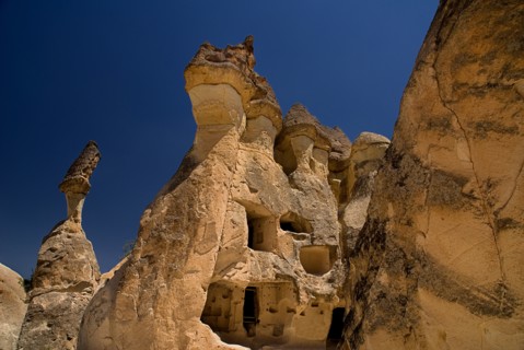 Pasabag. Chapel dedicated to St. Simeon and a hermits shelter built into fairy chimney rock