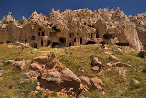 Zelve Open Air Museum. Abandoned homes of monastic cave town inhabited until 1952 when the valley