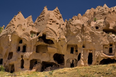 Zelve Open Air Museum. Abandoned homes of monastic cave town inhabited until 1952 when the valley