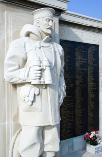 World War Two Naval Memorial on Southsea seafront designed by Sir Edmund Maufe with sculpture by