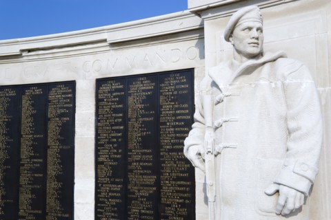 World War Two Naval memorial on Southsea seafront designed by Sir Edmund Maufe with sculpture by