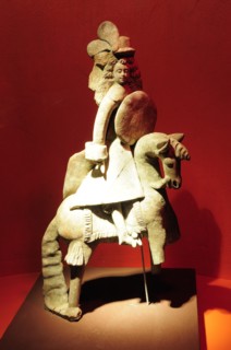 Mexico, Bajio, Zacatecas, Colonial figure of nobleman in the Museo Rafael Coronel. 
Photo : Nick