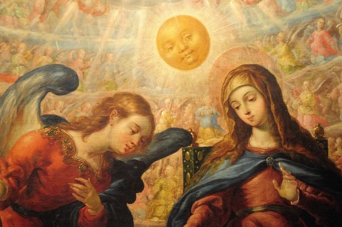 Mexico, Bajio, Zacatecas, La Anunciacion by Cristobel de Villalpondo 1706 in the Monastery Museum