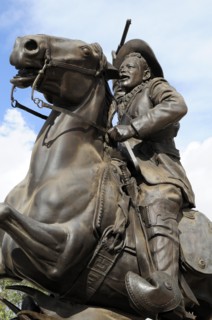 Mexico, Bajio, Zacatecas, Equestrian statue of Mexican Revolutionary leader Pancho Villa at Cerro