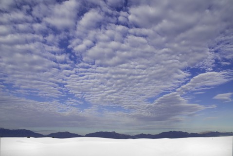 USA, New Mexico, Otero County, White Sands National Monunment. Landscape of white sand with