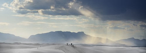 USA, New Mexico, Otero County, White Sands National Monunment. Landscape of white sand with