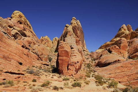 USA, Nevada, Valley of Fire State Park, Detail of rock faces. 
Photo : Hugh Rooney