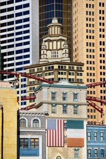 USA, Nevada, Las Vegas, The Strip New York New York hotel and casino exterior. 
Photo : Hugh