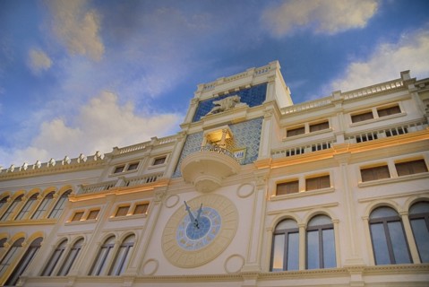 USA, Nevada, Las Vegas, The Strip fake sky detail in the Venetian hotel and casino. 
Photo : Hugh