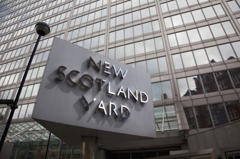 England, London, Westminster. New Scotland Yard building headquarters of the Metropolitan Police