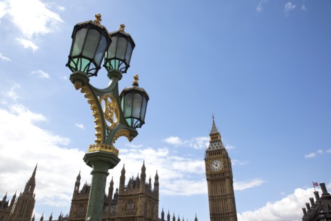 England, London, Westminster Houses of Parliament Clock Tower better known as Big Ben. Stephen
