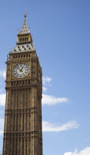 England, London, Westminster Houses of Parliament Clock Tower better known as Big Ben. 
Photo :