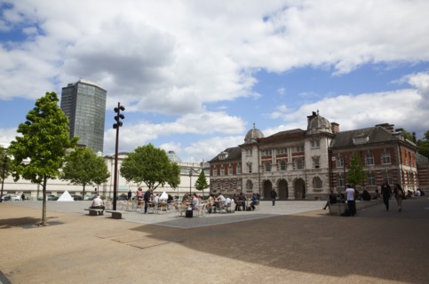England, London, Pimlico Millbank courtyard of the Chelsea College of Art and Design Pimlico.