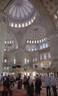 Turkey, Istanbul, Sultanahmet Camii Blue Mosque interior. 
Photo : Stephen Rafferty